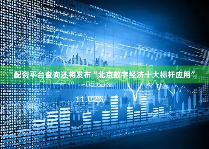 配资平台查询还将发布“北京数字经济十大标杆应用”